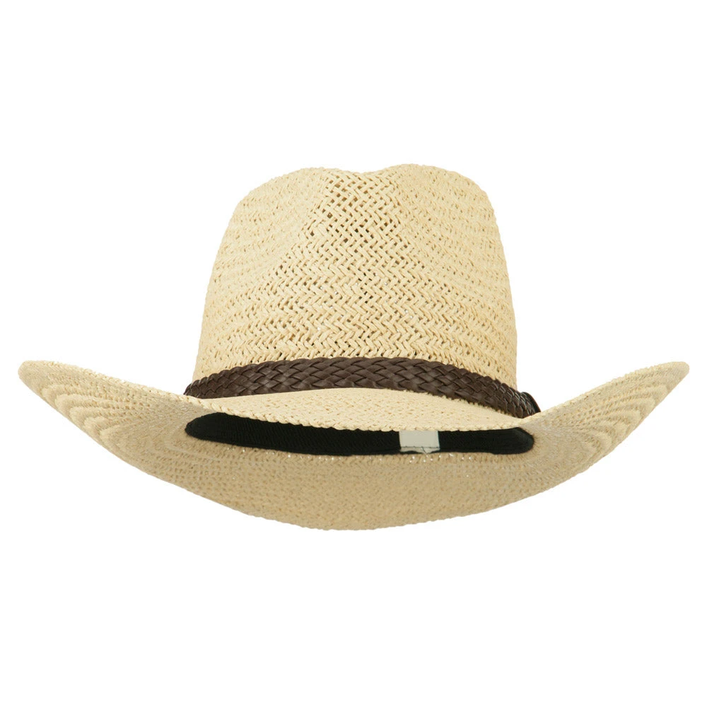Women's Straw Braid Cowboy Hat - Image 5