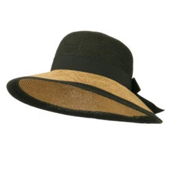 UPF 50+ Wide Brim Grosgrain Ribbon Sun Hat