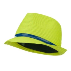 Women's Feather Accent Leatherette Band Fedora