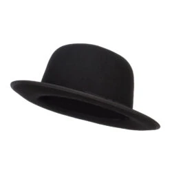 Wool Felt Bowler Wide Brim Hat