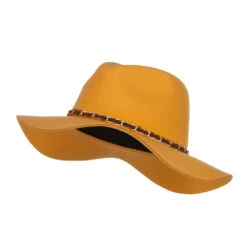 Faux Felt Chain Band Panama Hat